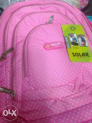 Pink And White Polka-dot Backpack