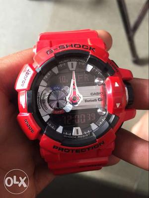 Round Black And Red Casio G-Shock Sport Watch