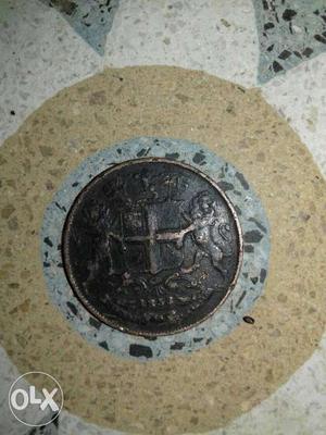 Round coper coin