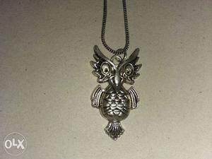 Silver Owl Pendant with chain