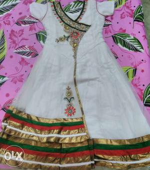 White Anarkali Traditional Dress