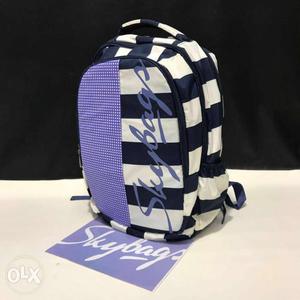 White, Black And Purple Skybag Backpack