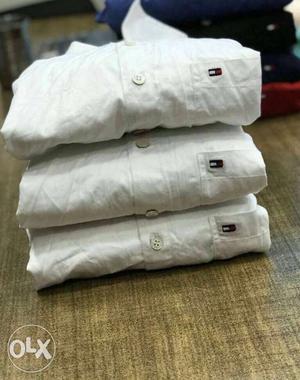 White Tommy Hilfiger Dress Shirts