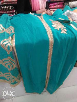 Women's Blue And Brown Traditional Dress