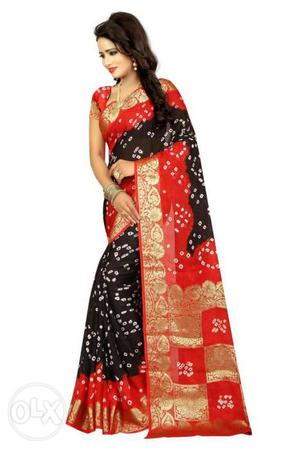 Women's Red And Black Traditional Dress