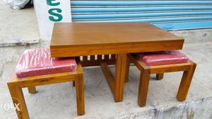 2/3 ft riper and top wood and teek two chairs 17