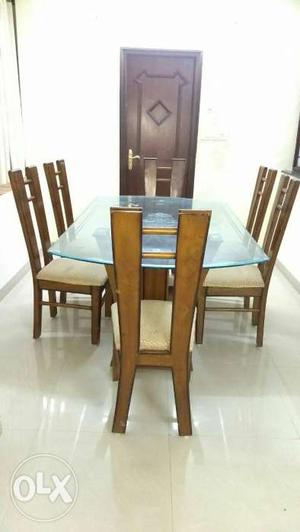 A beautiful dinning table for 6 person in very