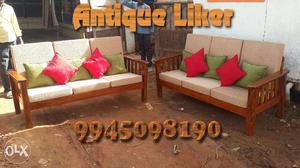 Awesome Look Ghana Teak wood 3+2 Sofa