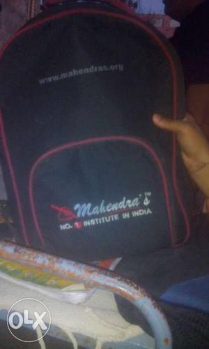 Black And Red Mahendra Backpack