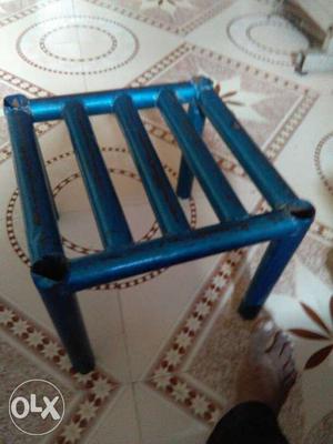 Blue Metal Stool Chair