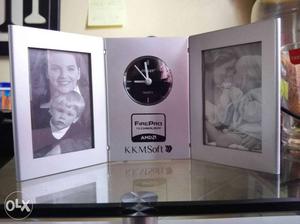Desk clock + Photo Frame. Can also be turned into