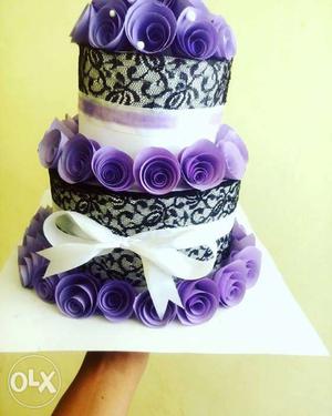 Flower paper cake