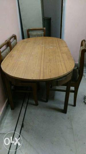 Full size, dining set, WITH 6 chairs. Solid Dark