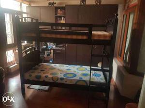 Home Centre teak bunk bed with 6 inch mattress