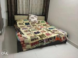 Mango wood with storage king size bed. only of 8 months