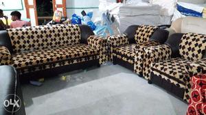New set 5 seater fabric sofa