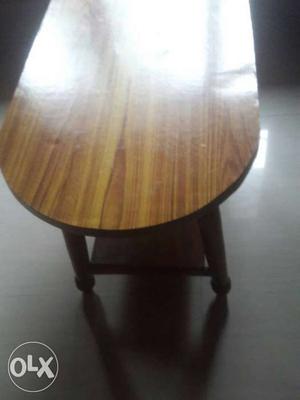 Oval Brown Wooden Coffee Table