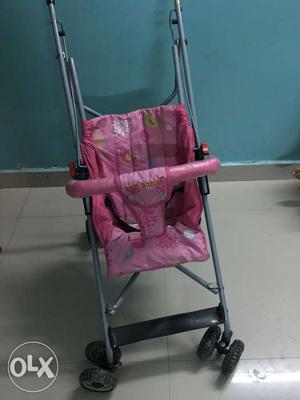 Pink And Gray Lightweight Stroller