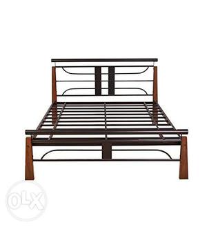 Queen size metal/wood bed and 6" thick queen size