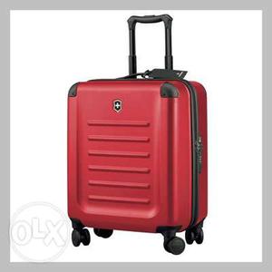 Red And Black Swiss Hard Case Luggage Bag
