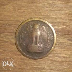 1 paisa indian copper coin ...