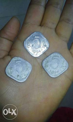 5 paise indian old coin collection