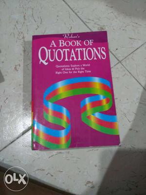 A Book Of Quotations Book