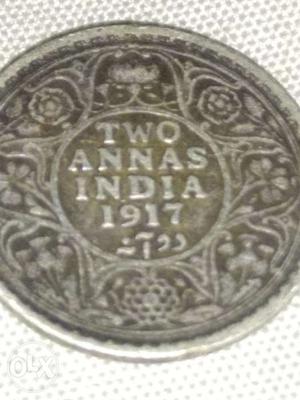 A coin of  two Anna's India
