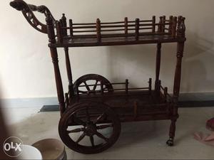 A very nice saharanpur made wooden trolley in