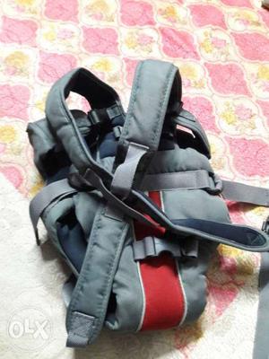 Baby's Gray And Red Carrier
