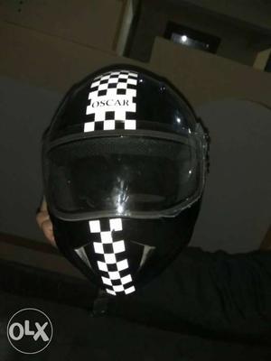 Black And White Oscar Crash Helmet