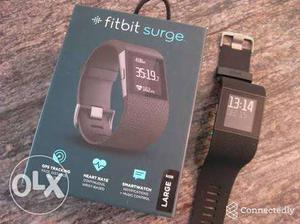 Black Fitbit Surge With Box