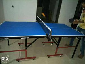 Blue Wooden Table Tennis Table