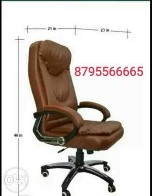 Brand new revolving chair with power hydrolic and steel base