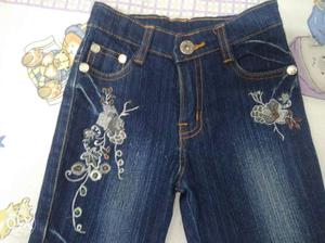 Branded strechable embroidery jeans of French