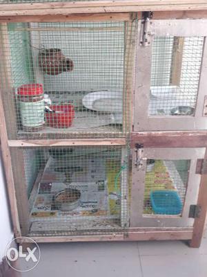 Brown Wooden Chicken Bird Cage