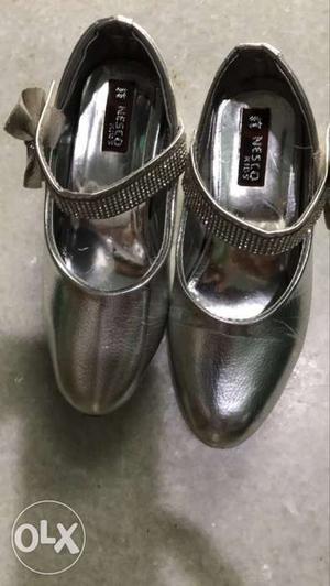 Children's Pair Of Silver Shoes