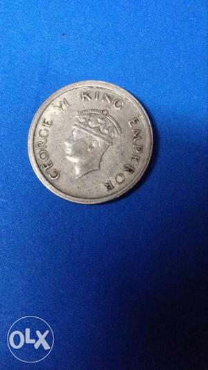 George 6 king emperor indian coin