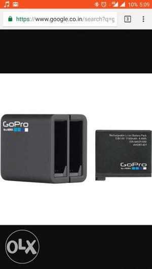 Gopro hero 6/5 dual battery charger with a