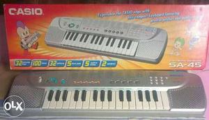Gray And Black Casio Electronic Keyboard SA-45 With Box