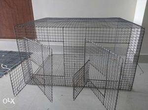 Gray Steel Bird Cage