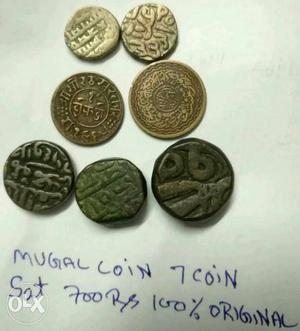 Mugal 7 coin set 100%original