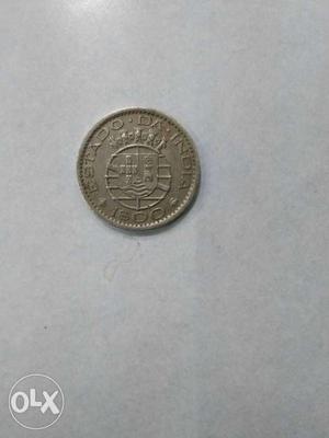 Old coin Estdo da India 1$