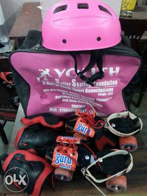 Pink, And Black Bicycle Helmet