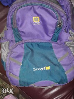 Purple And Green Liviya Backpack
