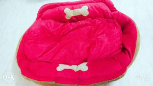 Red And White Pet Bed