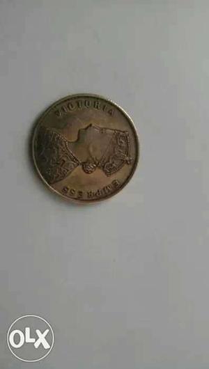 Round Bronze Vintage Coin