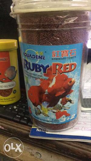 Ruby Red Fish Food Container