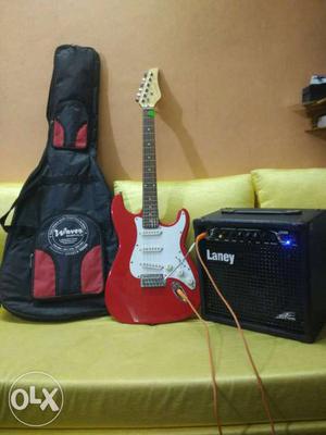 TriStar Red Electric Guitar with tremlo arm in
