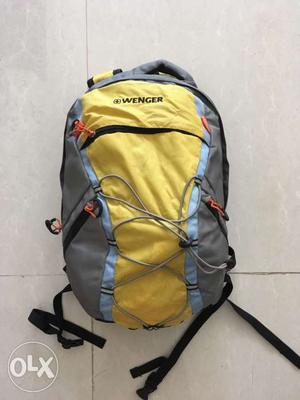 Yellow And Gray Wenger Backpack